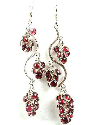 Luscious Garnet Bunch Earrings