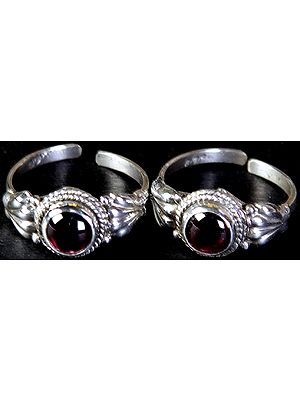 Garnet Toe Rings (Price Per Pair)