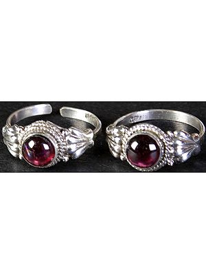 Garnet Toe Rings (Price Per Pair)