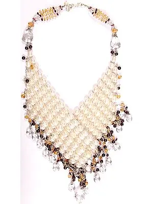 Gemstone Necklace (Pearl, Garnet, Crystal and Citrine)