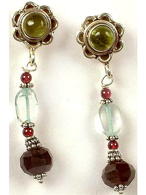 Gemstone Post Earrings