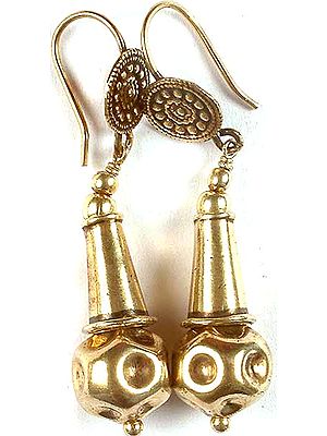 Gold Plate Earrings from Rajasthan