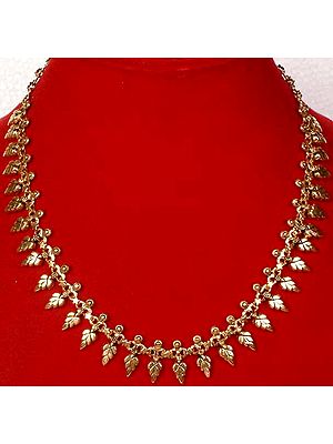 Gold Plated Leaf Necklace
