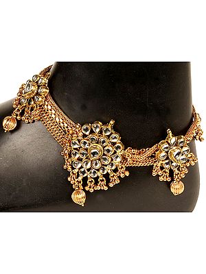 Gold-Plated Kundan Armlet