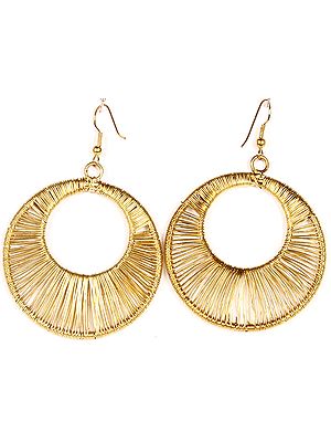 Gold-Plated Wired Hoop Earrings