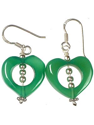 Green Onyx Valentine Earrings