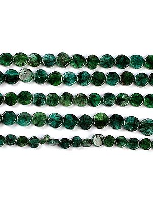 Green Tourmalinated Quartz Coins