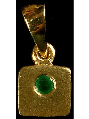 Handcrafted Pendant with Faceted Emerald