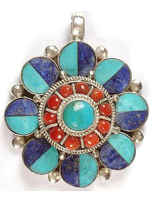 Inlay Flower Pendant