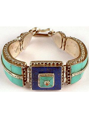 Inlay Lapis Lazuli & Turquoise Bracelet