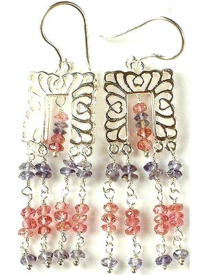 Iolite & Pink Tourmaline Chandeliers