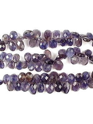 Iolite Faceted Briolette | Gemstone Beads