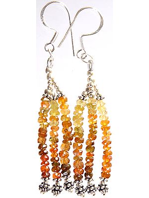 Israel Cut Brown Tourmaline Shower Earrings
