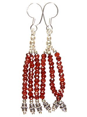 Israel Cut Garnet Earrings