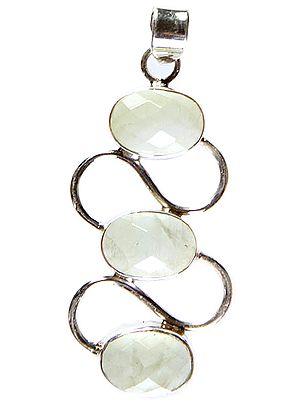 Faceted Prehnite Pendant