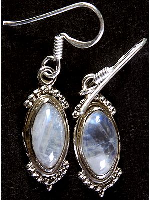 Rainbow Moonstone Marquis Earrings