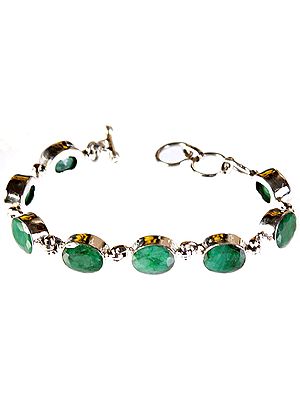 Faceted Emerald Bracelet