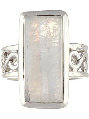 Rainbow Moonstone Ring