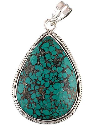 Spider's Web Turquoise Pendant