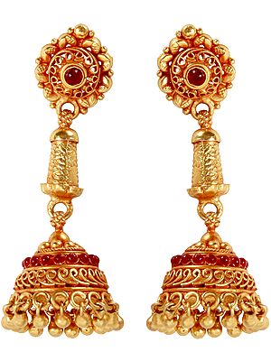 Jhumka Earrings (South Indian Temple Jewelry)