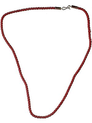 Knotted Rope Necklace with Sterling Closure