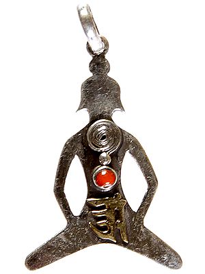 Kundalini Chakra Pendant with Coral and Syllable Mantra