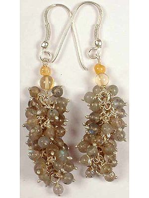 Labradorite Bunch Earrings with Citrine