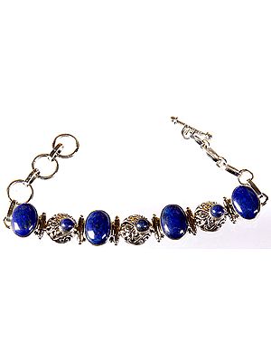 Lapis Lazuli Bracelet with Lattice