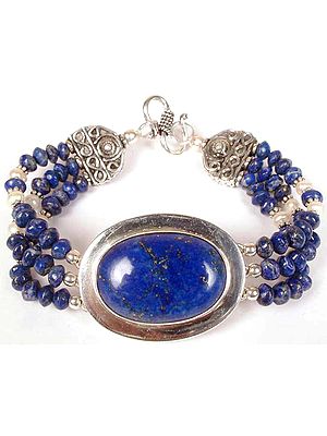 Lapis Lazuli Bracelet with Pearls
