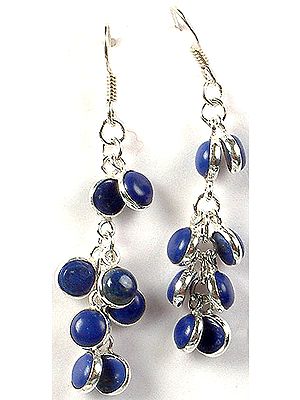Lapis Lazuli Dangling Bunch Earrings