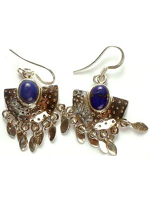Lapis Lazuli Earrings with Dangles