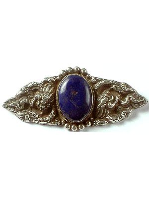 Lapis Lazuli Hair Ornament with Dragons