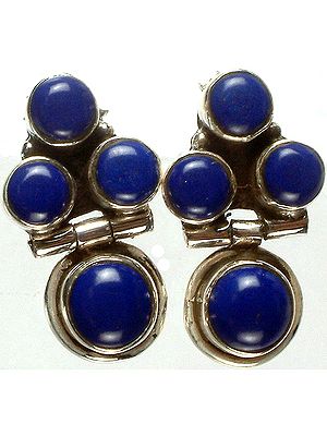Lapis Lazuli Hinged Earrings