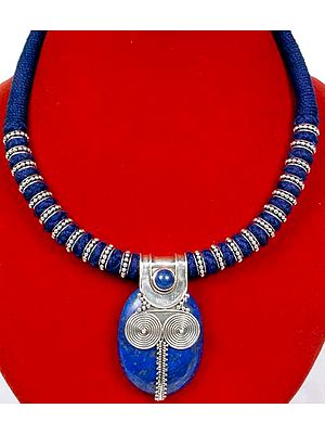 Lapis Lazuli Necklace with Matching Cord