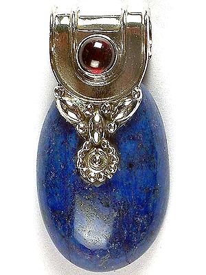 Lapis Lazuli Pendant with Garnet