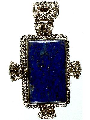 Lapis Lazuli Pendant with Wings