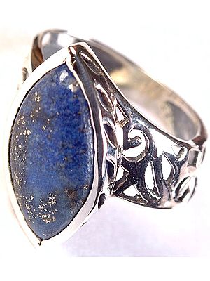 Lapis Lazuli Marquis Ring