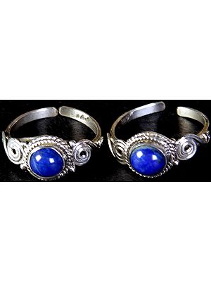 Lapis Lazuli Toe Rings (Price Per Pair)