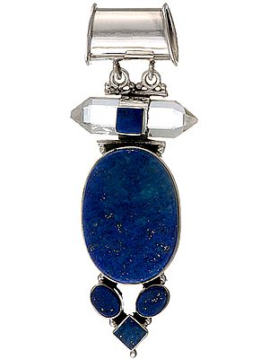 Lapis Lazuli with Faceted Crystal Pendant