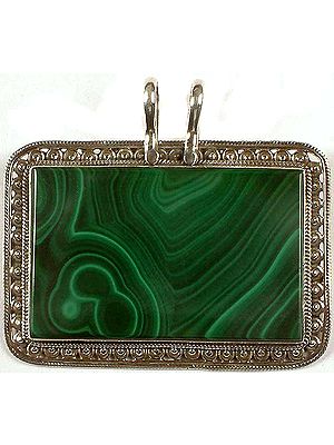 Large Malachite Rectangular Pendant