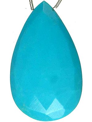 Large Turquoise Faceted Briolette