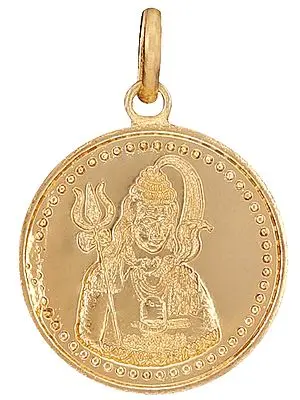 Lord Shiva Pendant with Mahamrityunjaya Yantra on Reverse (Protection from Death)