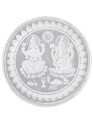 Lakshmi Ganesha Silver Coin | Jewelry with Hindu Symbols
