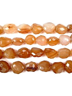 Light Whiskey Chalcedony Faceted Tumbles