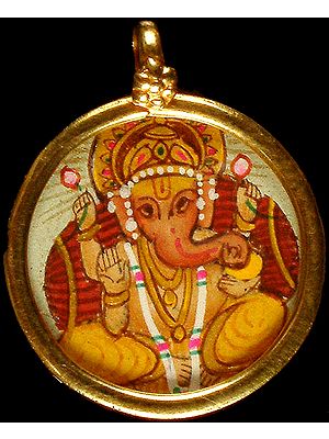 Lord Ganesha Circular Pendant