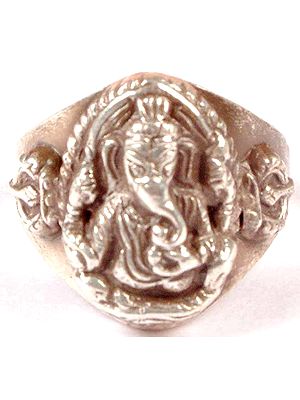 Lord Ganesha (Sterling Ring)