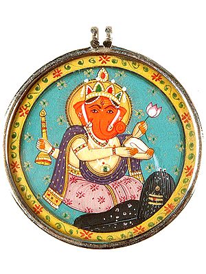 Lord Ganesha Worshipping the Shiva Linga