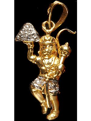 Lord Hanuman Carrying the Mountain of Herbs (Sanjeevani)