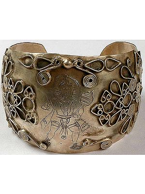 Lord Hanuman (Sterling Bracelet with Spirals)