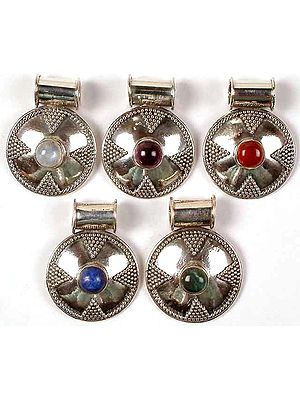 Lot of Five Circular Pendants